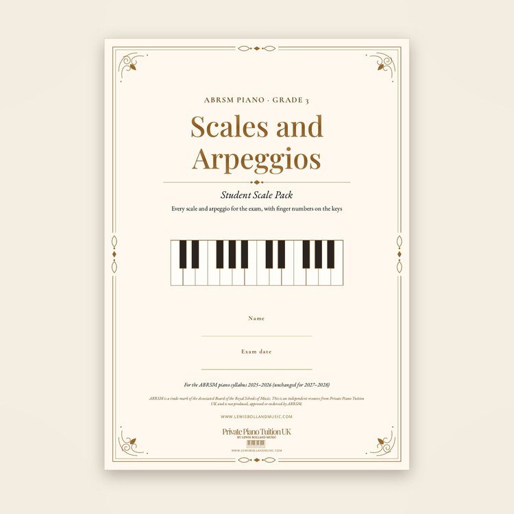 ABRSM Piano Grade 3 Student Scale Pack, cover