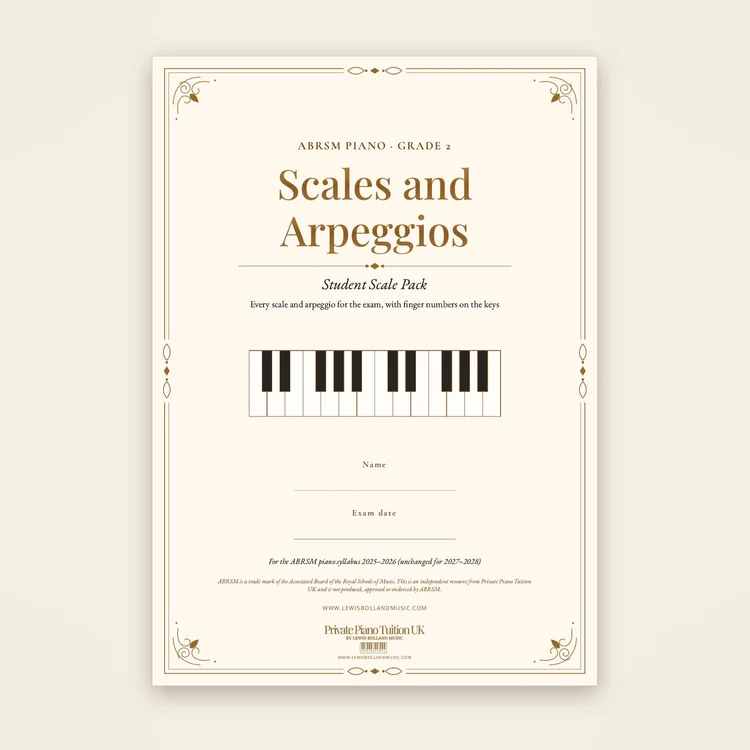 ABRSM Piano Grade 2 Student Scale Pack, cover
