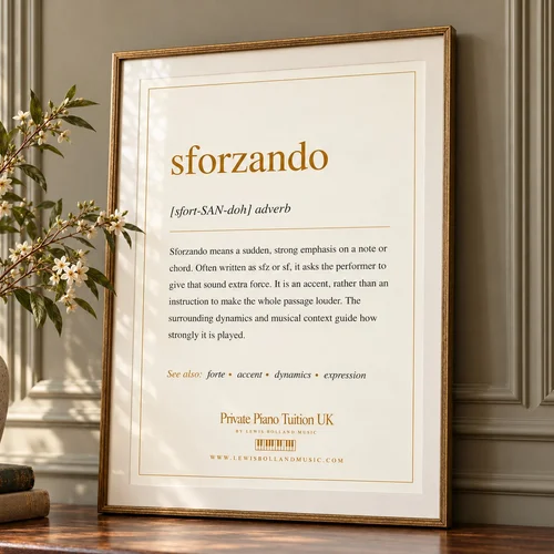Sforzando Definition Poster (The Language of Music - Printable A4)