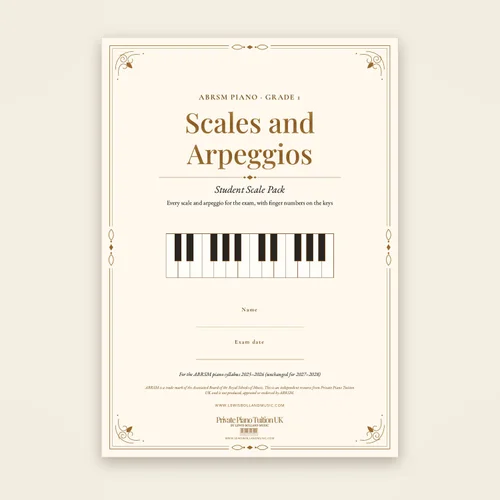 ABRSM Piano Grade 1 Student Scale Pack, cover