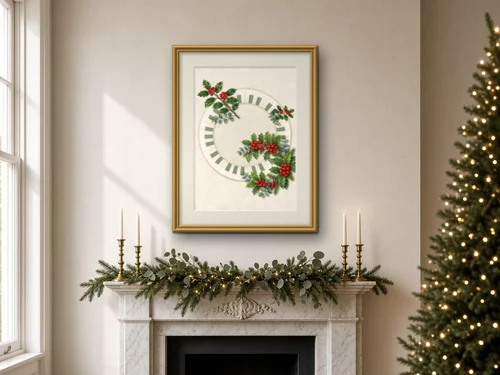 Keyboard Holly Wreath
