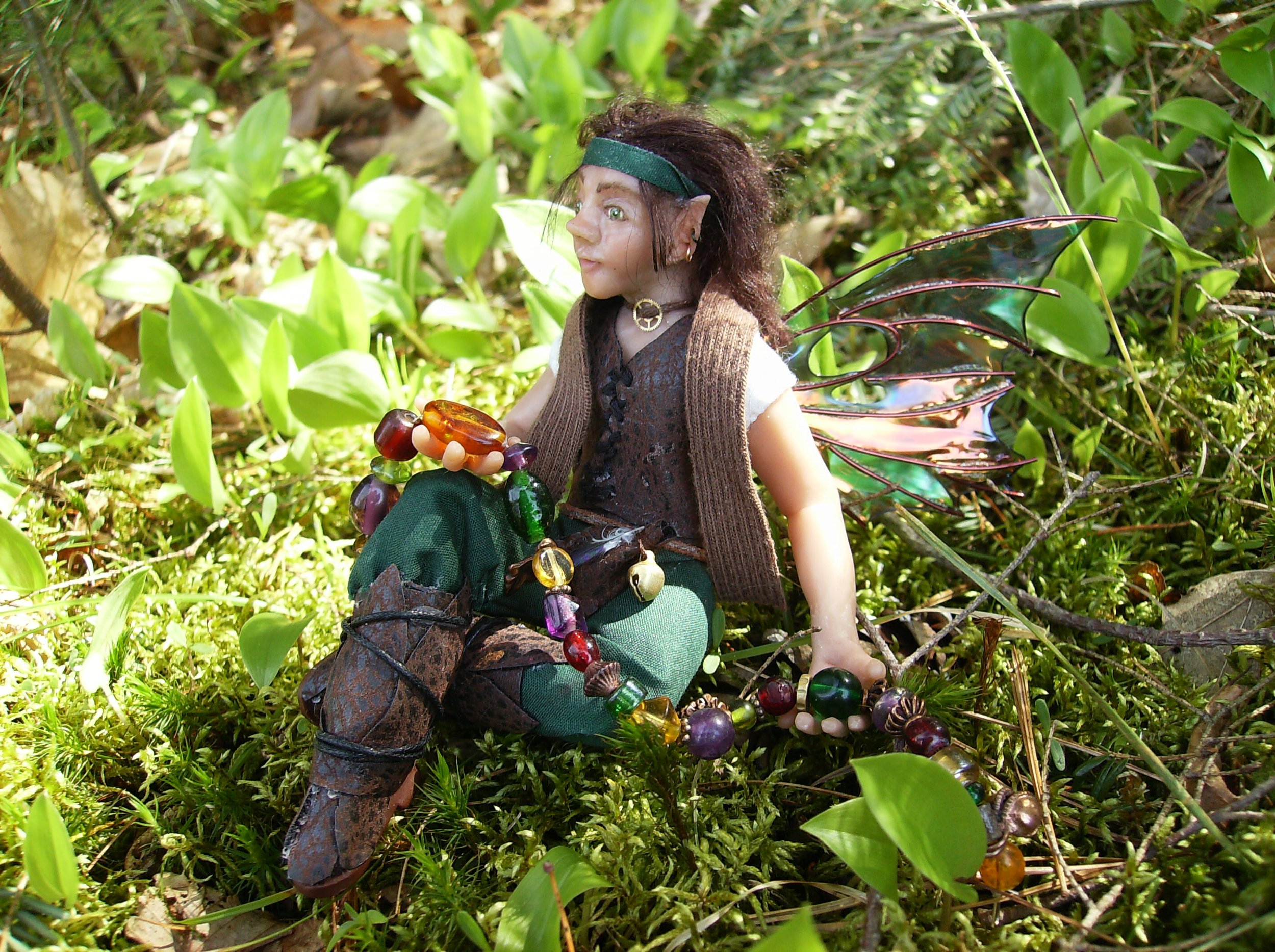Ash - The Silver Branch's FIRST FAERY! Ash was sculpted in 2010, just before TSB became an official art business. Ash is still living at TSB, thankfully having never been put up for sale. NEVER sell your first work, Melanie advises new artists. You'l