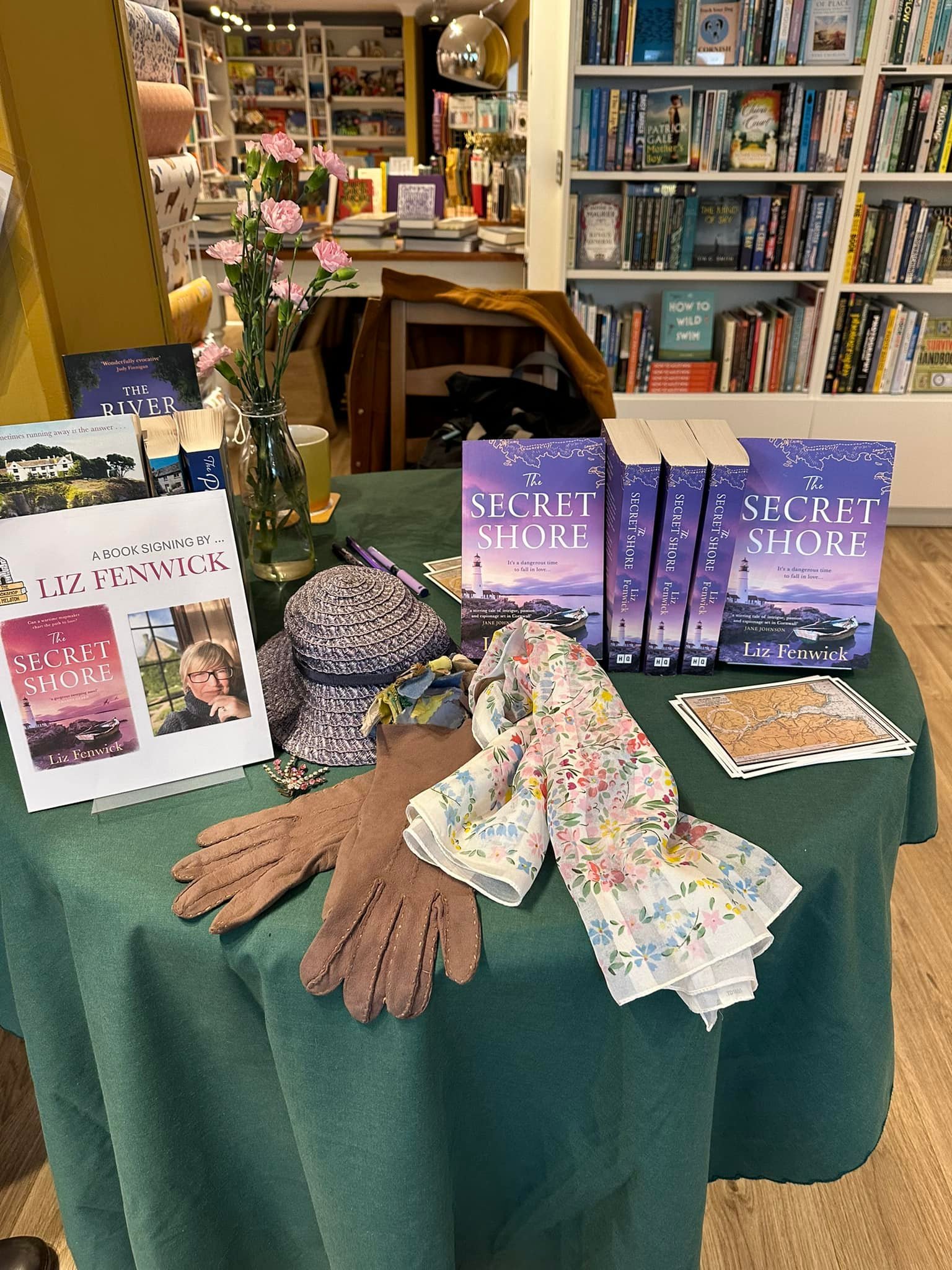 Local friends have you been to The Bookshop in Helston? I&rsquo;m here this morning signing copies of the paperback of The Secret Shore and drinking great coffee. Come and say hello!!