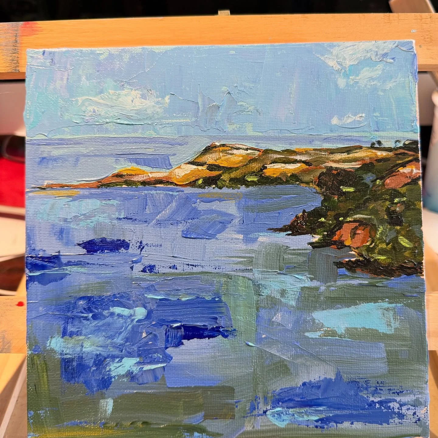 Edits for novel 11 due imminently so to relax and not stress I pulled out the paints&hellip; thinking Christmas card but it doesn&rsquo;t quite work or that just me being critical. Should I repaint the same scene in greys and darker tones to see if i