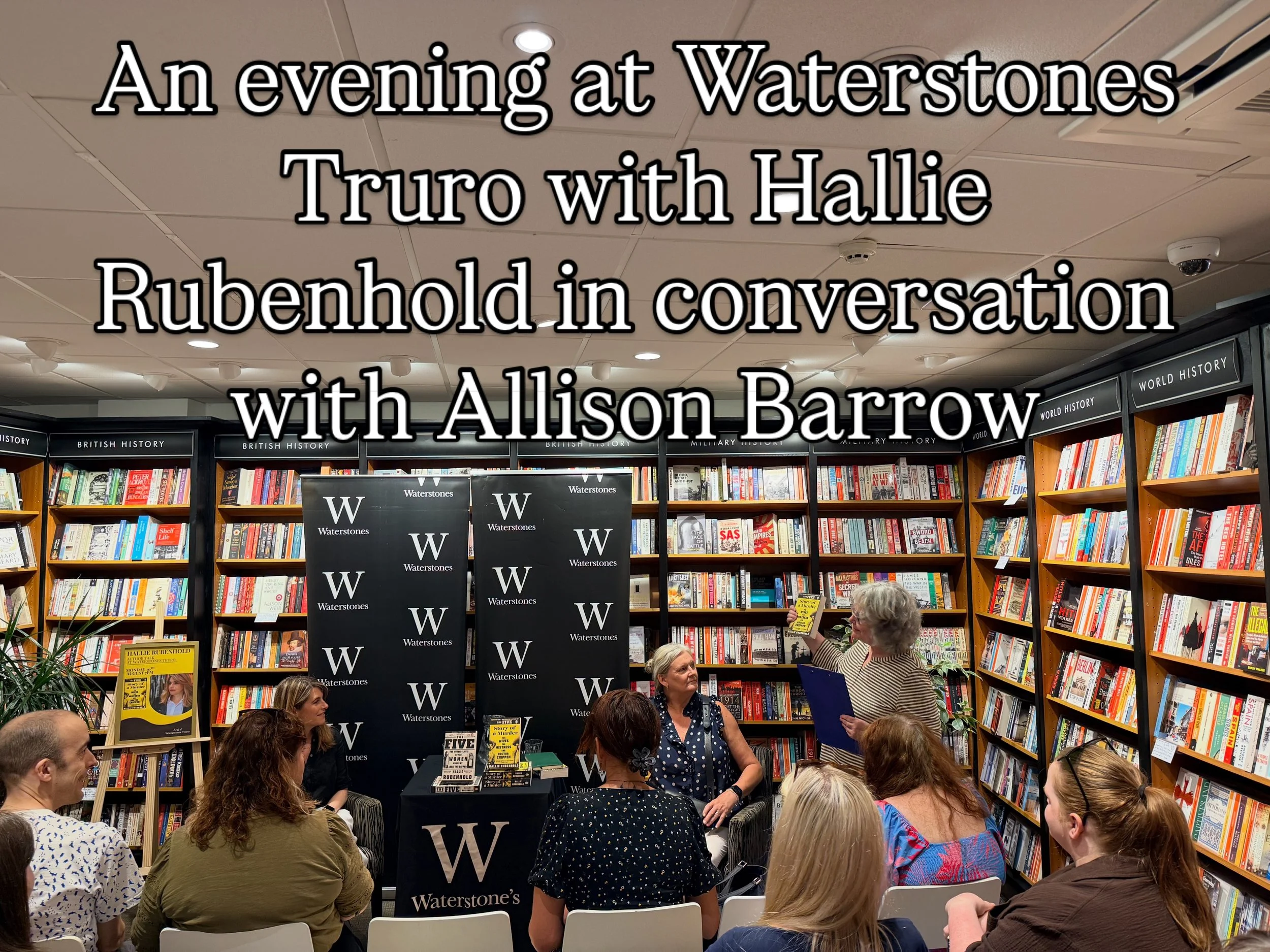 A brilliant evening hearing about the Story of a Murder by @hallierubenhold Her deep dive into the murder of the century and the misogyny surrounding the story was fascinating. @alisonbarrowbooks asked insightful questions and the evening flew by. An