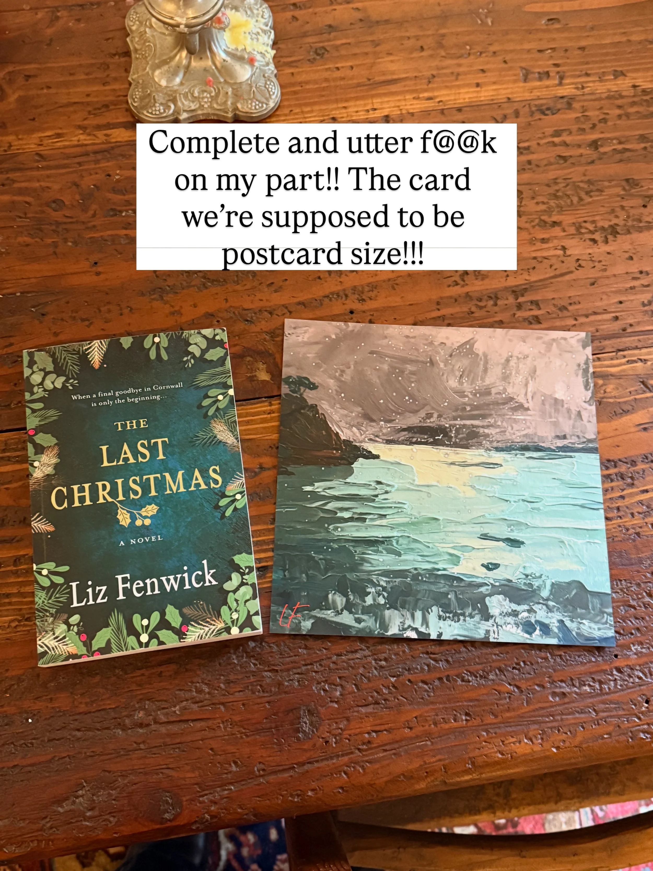 The moral of the story is don&rsquo;t let me choose size in centimetres!! My brain clearly works in old school mode. The card is bigger than the book!! I wanted it to be used as a bookmark not a poster!!! Might have to reorder&hellip; or if you&rsquo