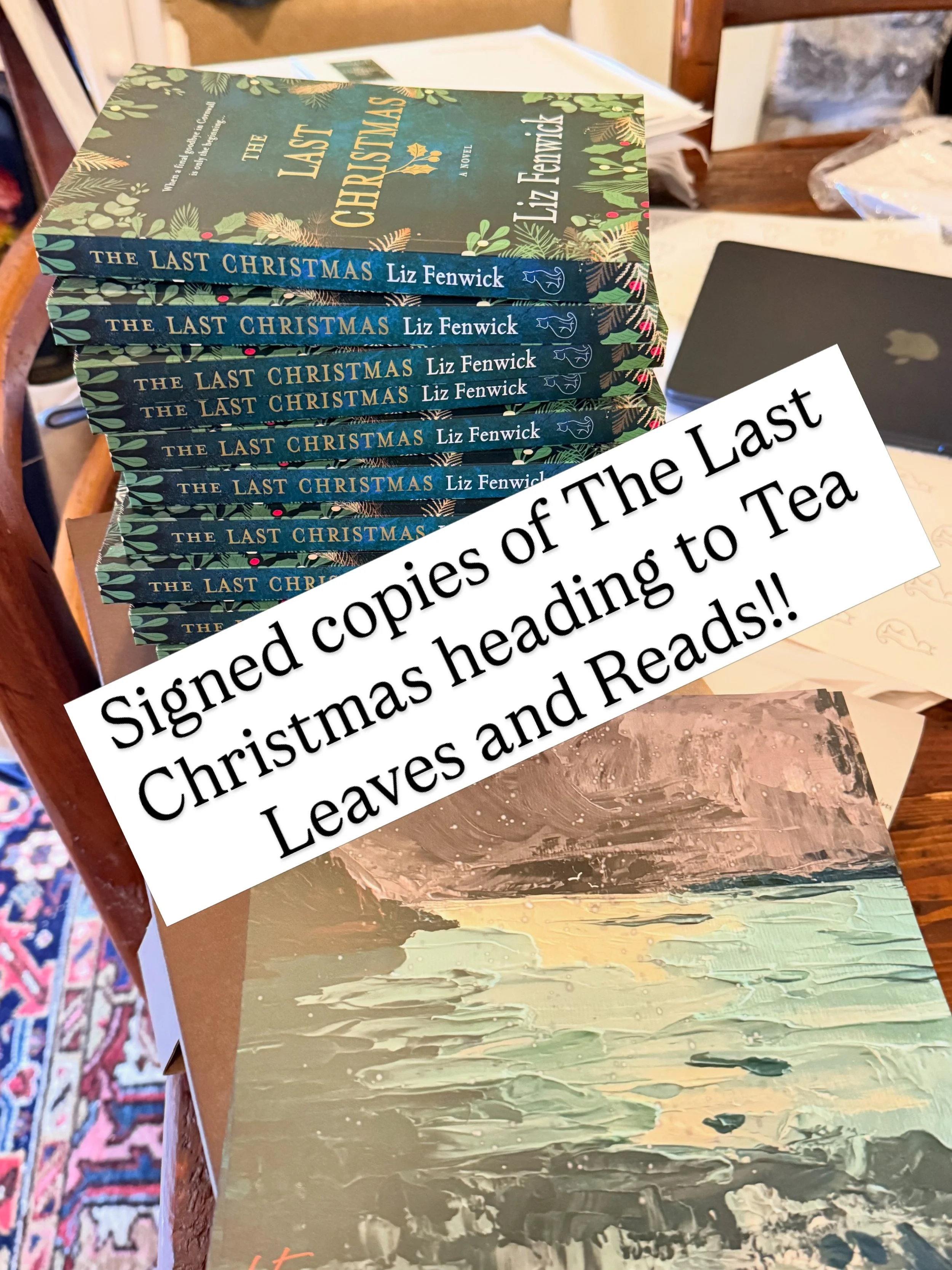 Signed copies of The Last Christmas plus Christmas cards for the pre-orders are on their way to @tealeavesandreads It&rsquo;s so exciting!! #awriterslife