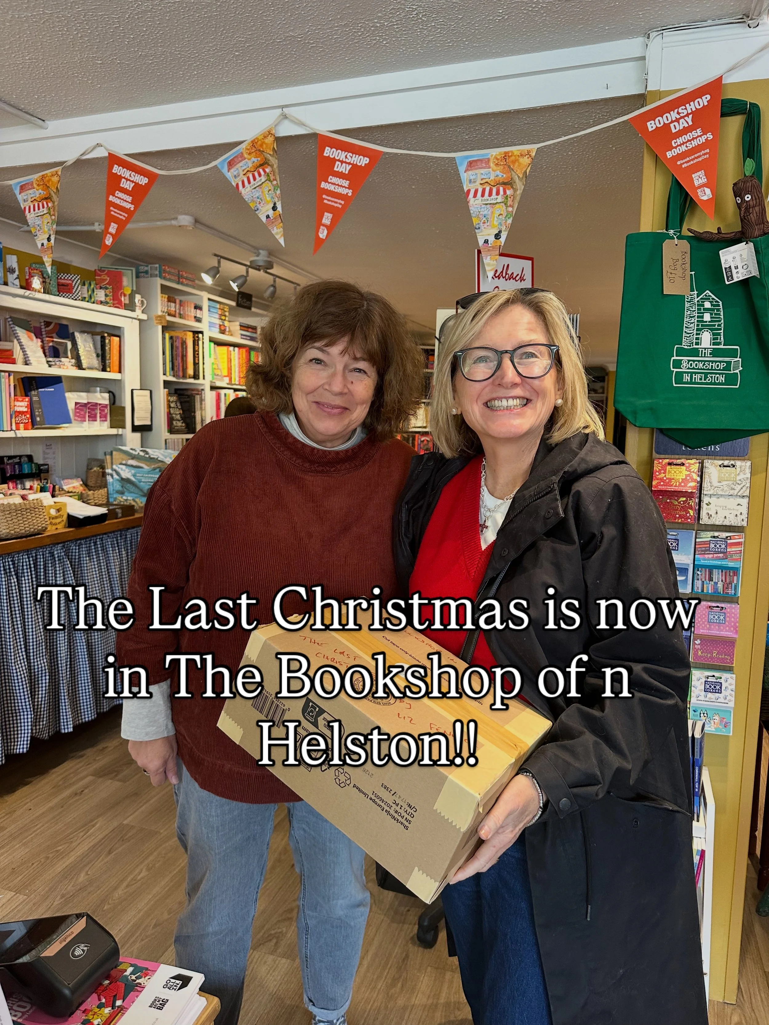Delivering The Last Christmas to the fabulous @thebookshopinhelston but I forgot the cards!! So popping in again tomorrow with the Christmas cards!! #awriterslife