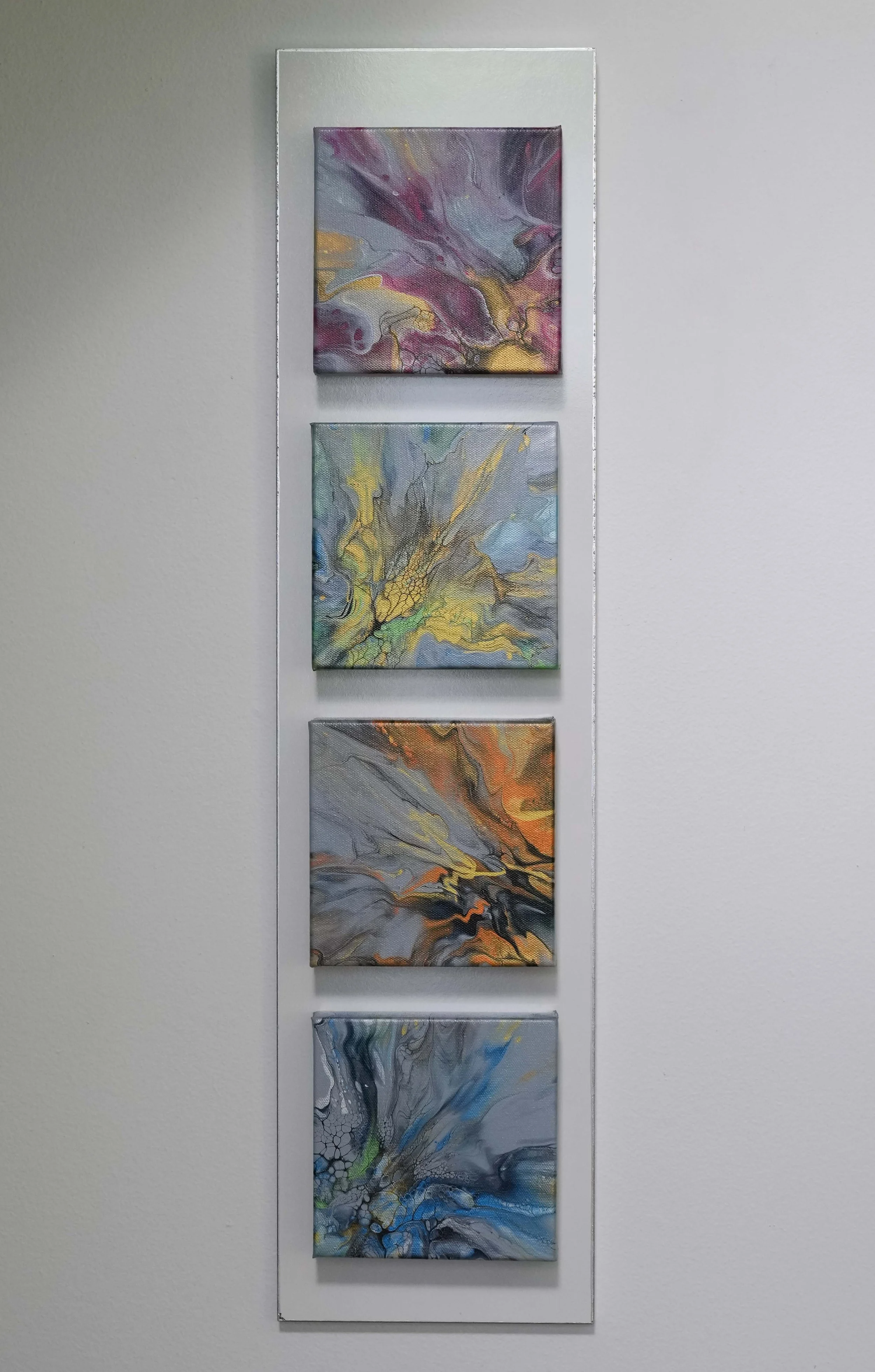 Seasons in the Sky 8x31 (4 6x6 gallery wrapped canvas on high gloss board)