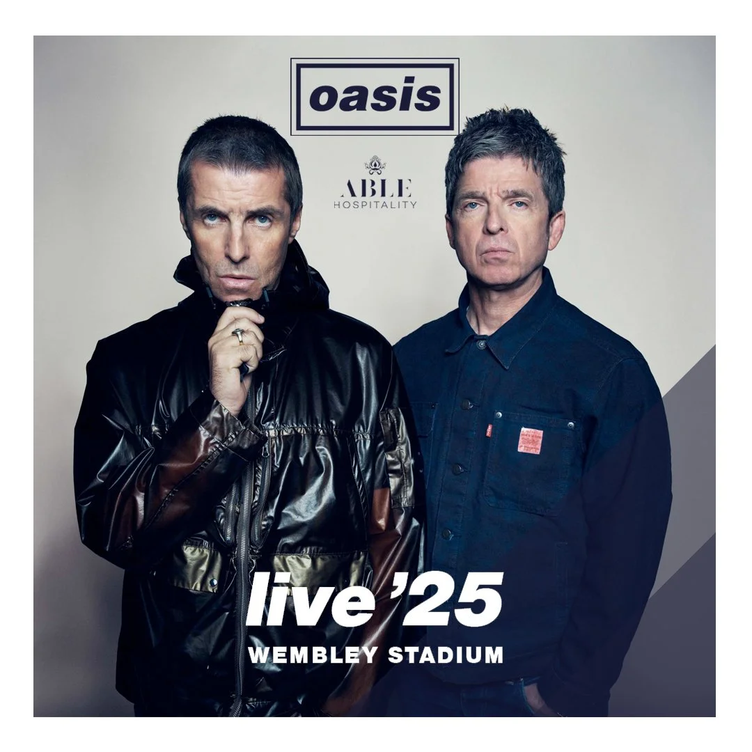 Experience Oasis like never before.
Premium hospitality packages available for all Wembley dates – indulge in exclusive access, luxury dining, and unforgettable views.
#OasisLive25 #WembleyStadium #AbleHospitality