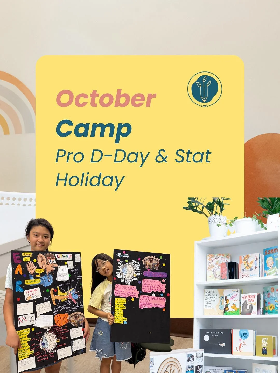 🍂🎃 October is here &mdash; and so are the camps your kids can&rsquo;t wait for!
📅 Oct 13 &ndash; Giving Thanks Camp ｜ Oct 23&ndash;24 &ndash; Halloween Camp

✨ Giving Thanks Camp (Monday, Oct 13)
Through themed reading, crafts, and creative projec