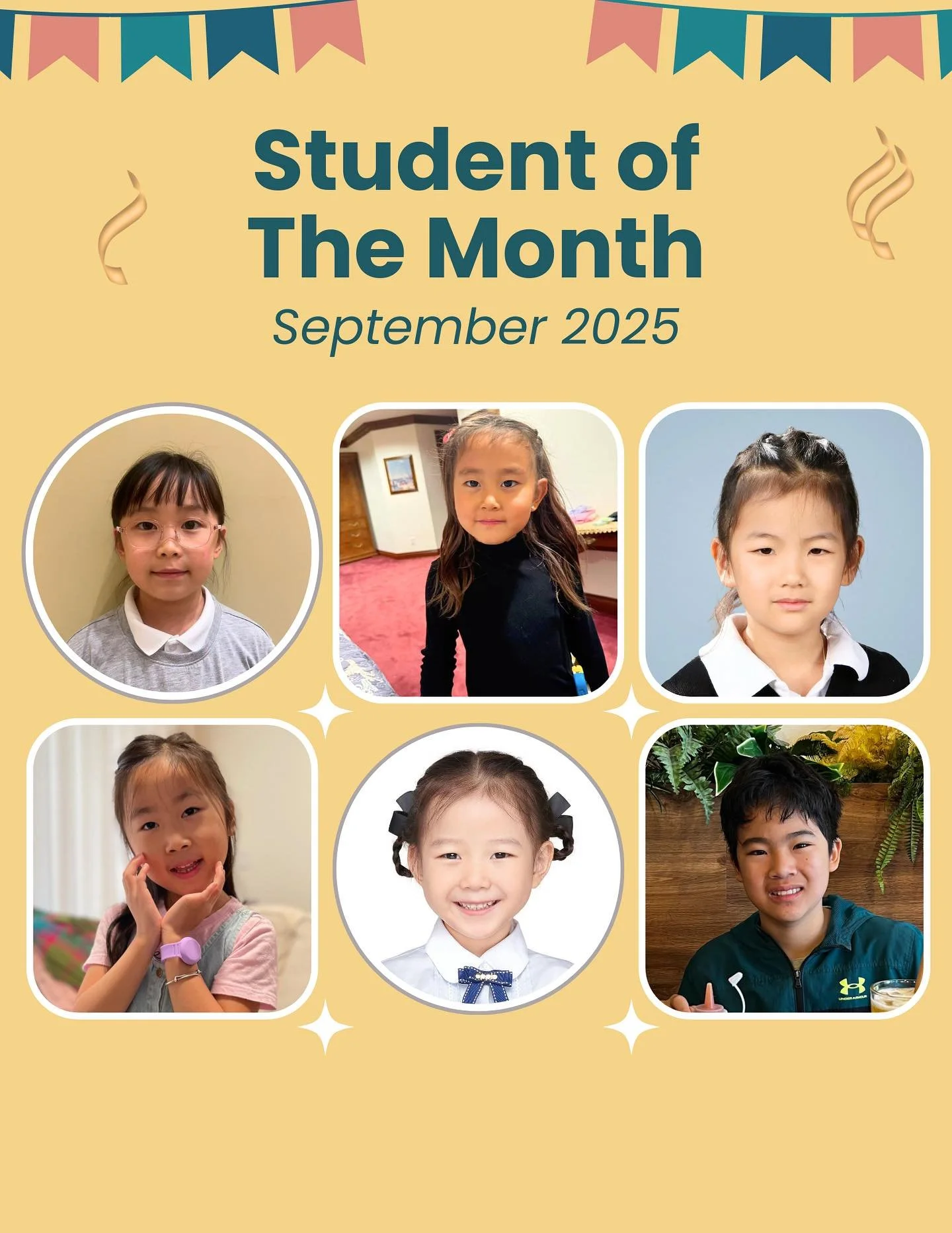 ✨ Student of the Month &ndash; August &amp; September 2025 ✨

A huge congratulations to our amazing students who shined this month with their effort, creativity, and enthusiasm for learning! 🌟👏👏👏
📚 From phonics and storytelling to novel study, C