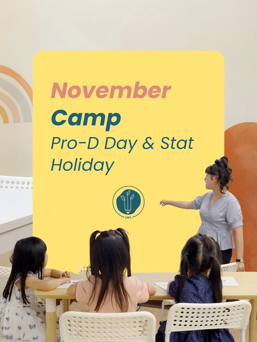 🍂 November is full of new adventures at LWL!

Our themed camps are designed to spark curiosity, creativity, and kindness &mdash; all while learning through play 💫

🗓 Upcoming Camps:
📅 Mon, Nov 3 &ndash; Remembrance Day Reflection
📅 Nov 10&ndash;
