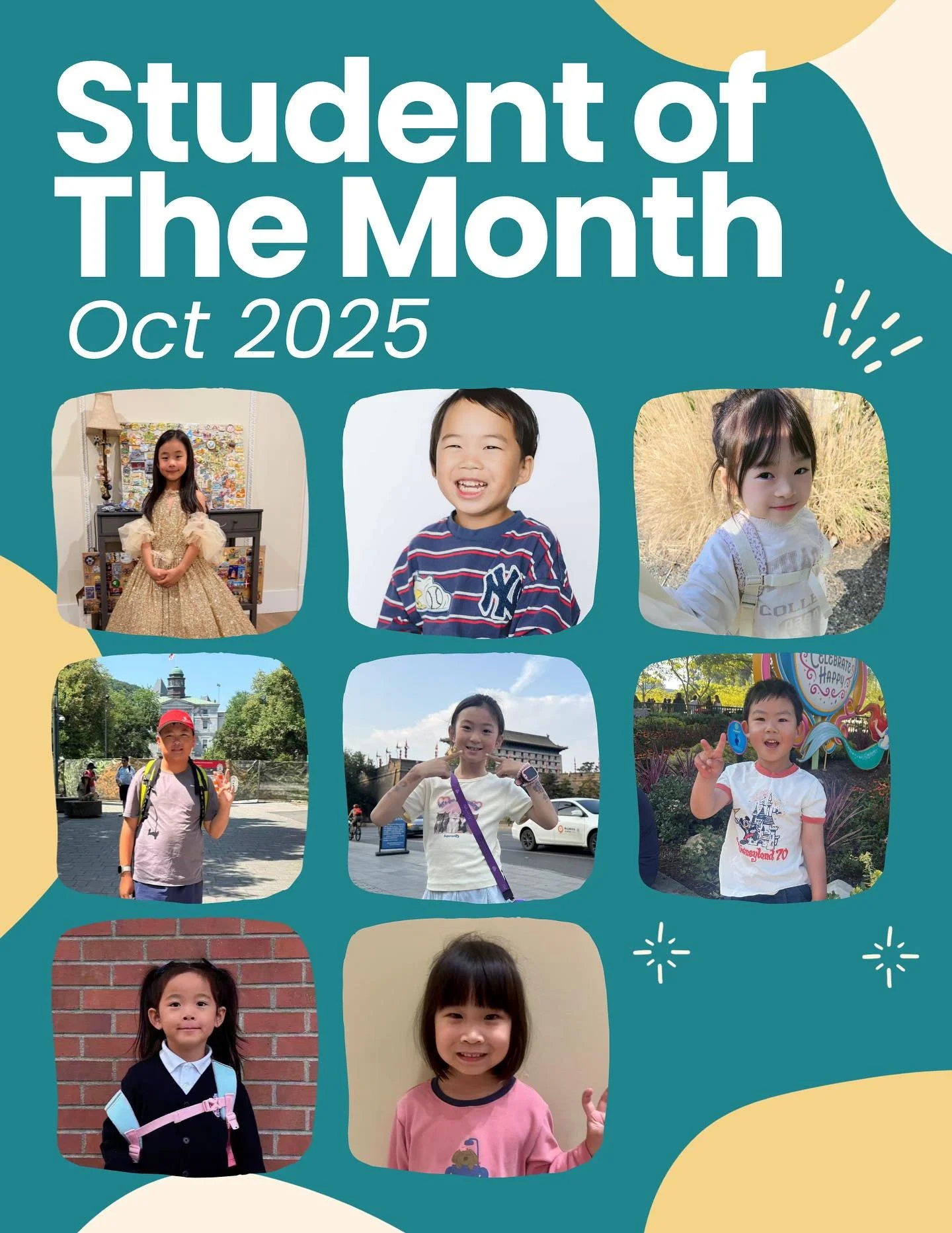 ✨ October was a month filled with growth, creativity, and joyful learning &mdash; and our Students of the Month truly stood out! 🌟📚

Let&rsquo;s celebrate our Stars:

🏫 In-person
Aynsley &ndash; French
Annie &ndash; Phonics &amp; Spelling
Ellie &n