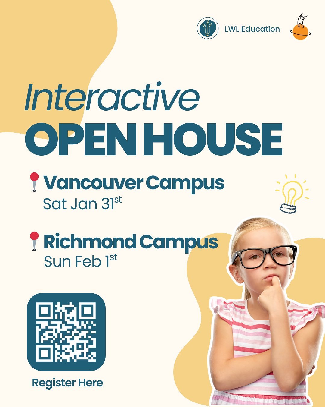 ✨ Interactive Open House ✨

Curious about how learning really happens at LWL?
Join us at our Interactive Open House and experience our programs firsthand &mdash; through real conversations and insights 💛

At our Open House, parents can:
✔️ Learn abo