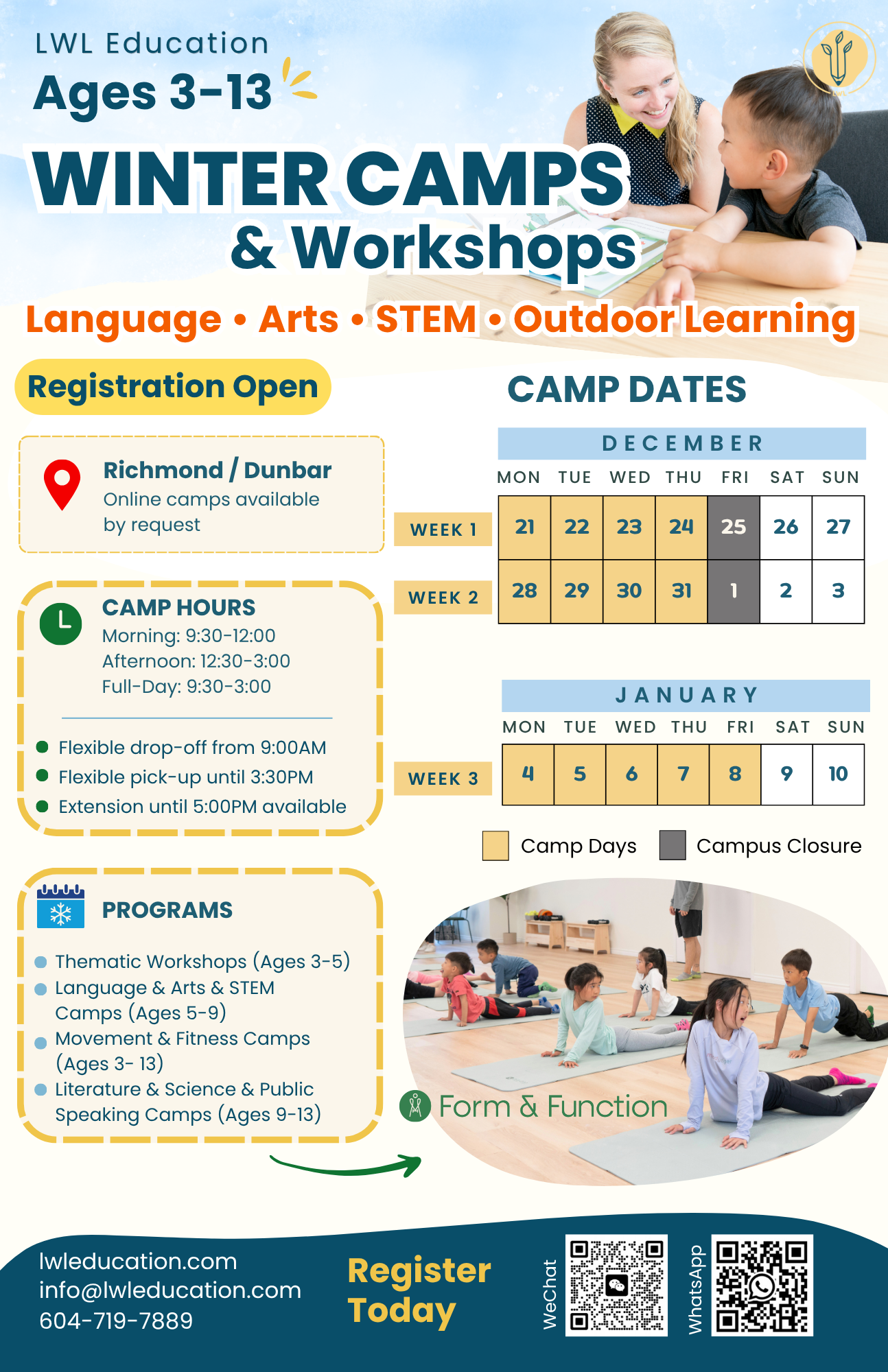 Richmond and Vancouver Winter Camp