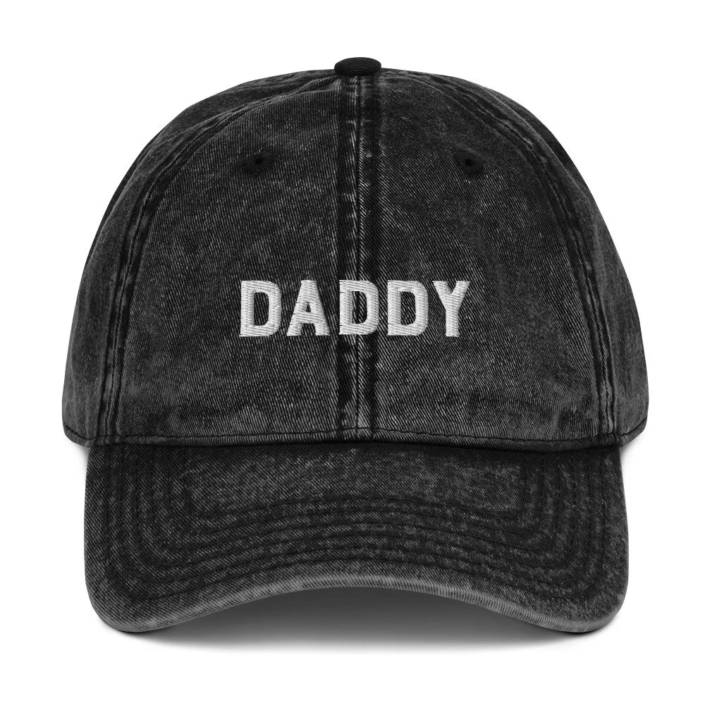 DADDY VINTAGE COTTON TWILL EMBROIDERED BASEBALL CAP