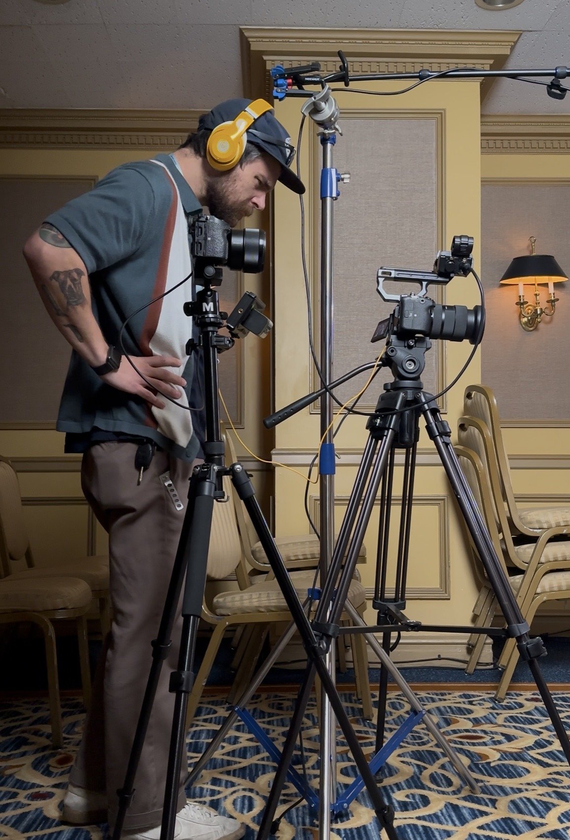 Zack Bakewell filming production