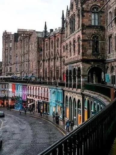 Colourful Victoria Street Edinburgh