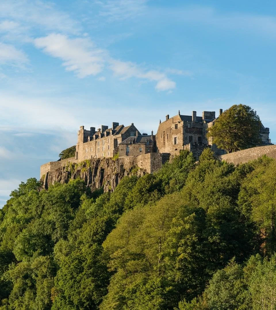 Stirling Castle on the hill.