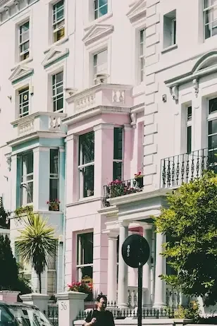 Colourful terraced houses