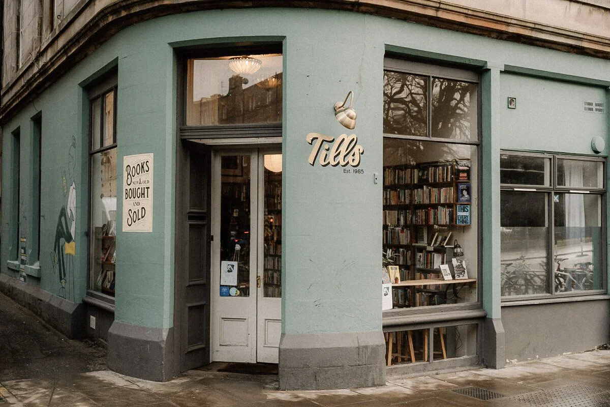 Outside Till's Bookshop