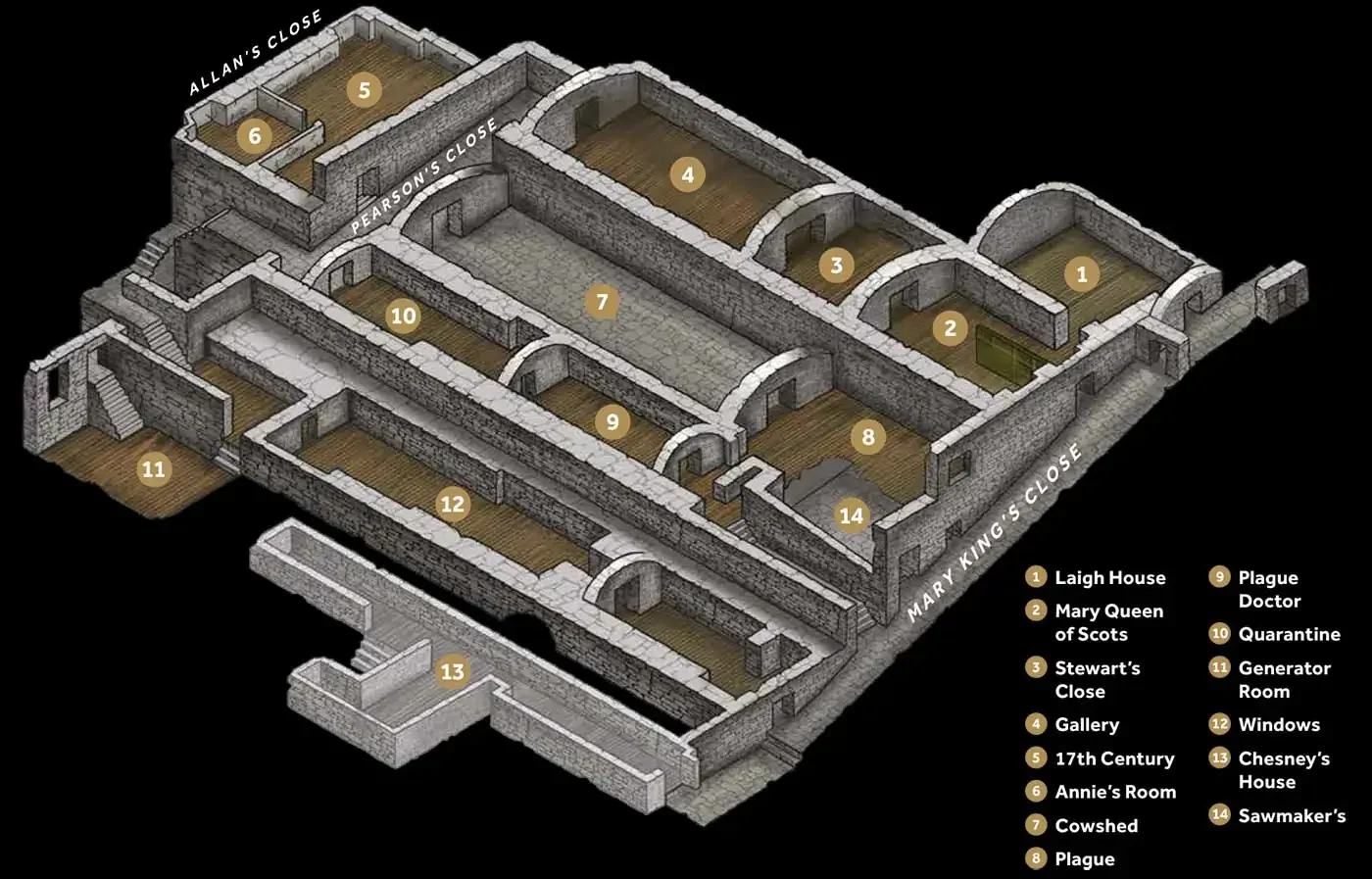 The map of Mary King's Close