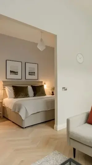 Museum Apartments Bedroom Shot from the living room