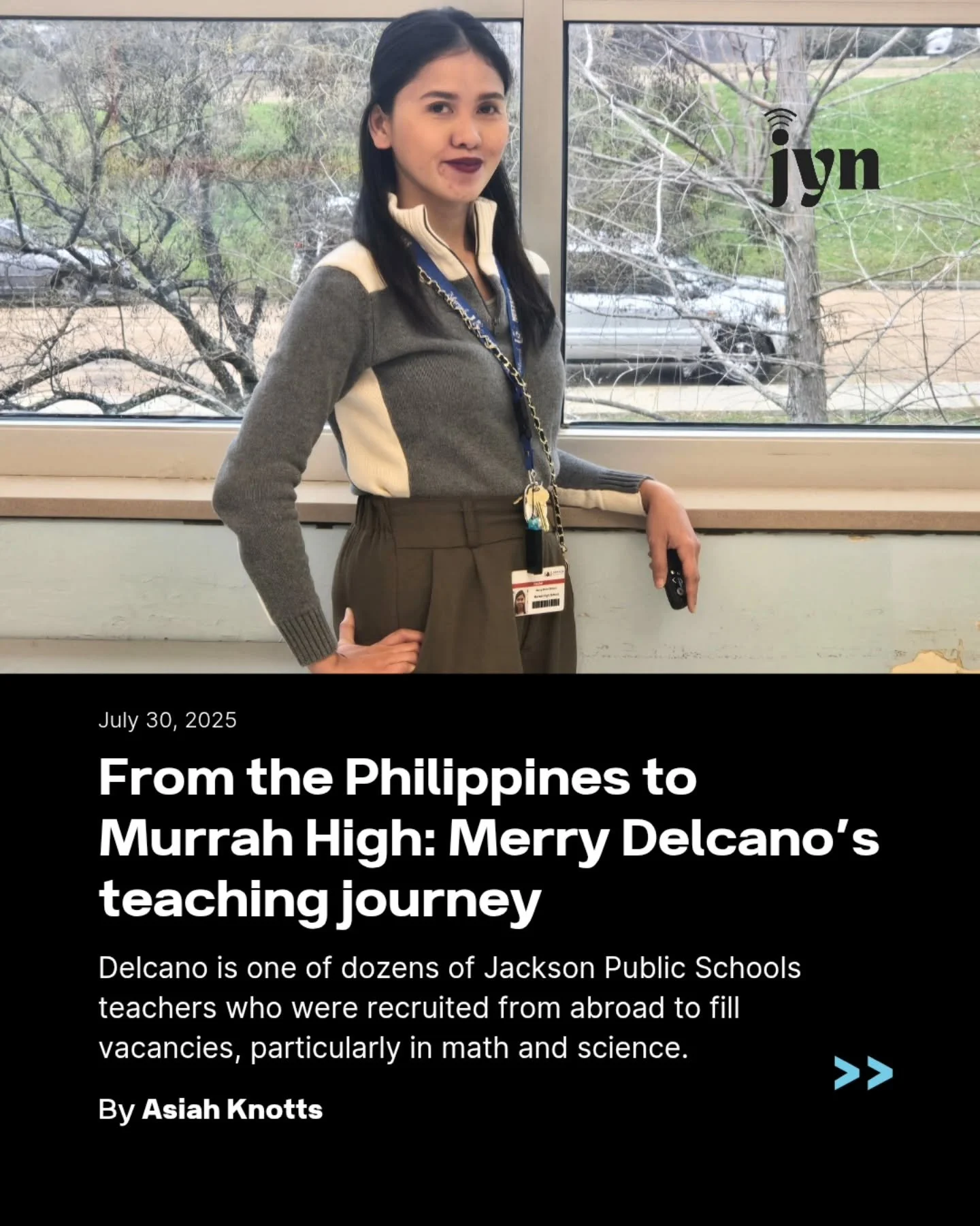 NEW: Asiah Knotts tells the story of Merry Delcano as a part of our Profile Series!

JYN reporters were tasked with interviewing people in their lives that inspire them on a daily basis. Read Asiah's story with the 🔗 in our bio.

#news #journalism #