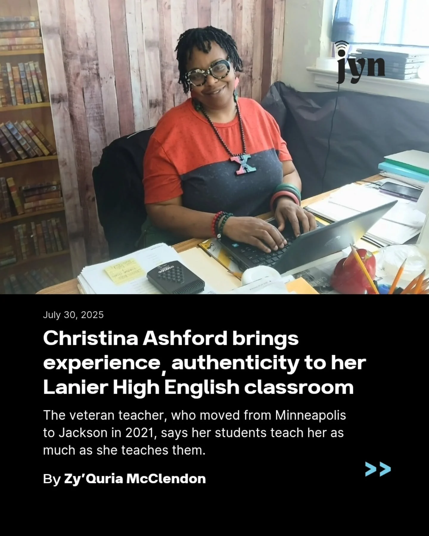 NEW: Zy'Quria McClendon tells the story of Christina Ashford as a part of our Profile Series!

JYN reporters were tasked with interviewing people in their lives that inspire them on a daily basis. Read Zy's story with the 🔗 in our bio.

#news #journ