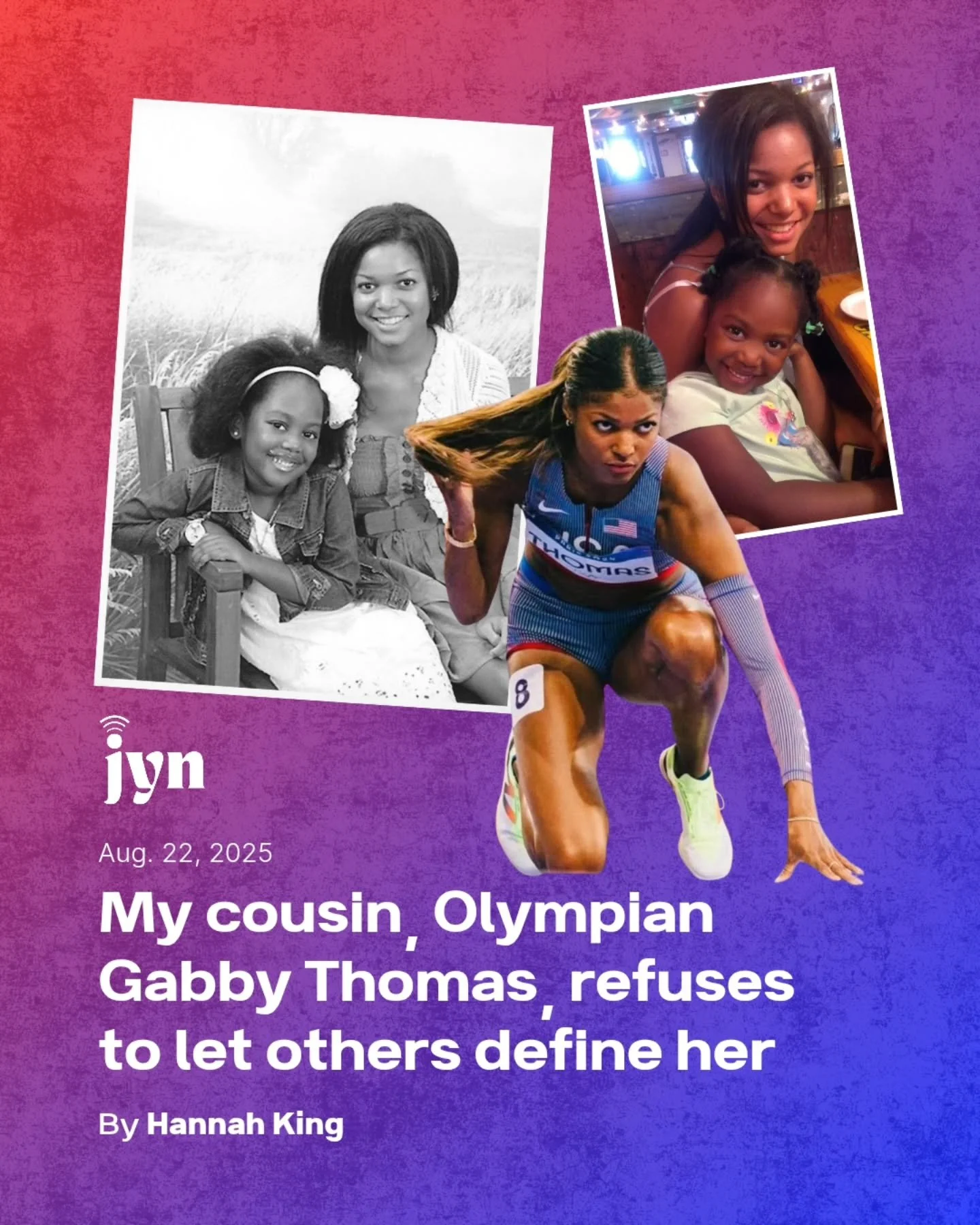 NEW: Hannah King tells of the hard work and resilience of Olympian Gabby Thomss, her cousin, as a part of our Profile Series!

JYN reporters were tasked with interviewing people in their lives that inspire them on a daily basis. Read Hannah's story w