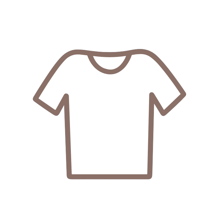 Outline drawing of a t-shirt