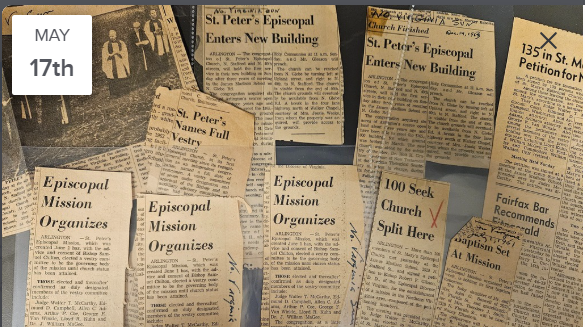 Original articles pertaining to the split from Saint Mary's and the establishing of Saint Peter's