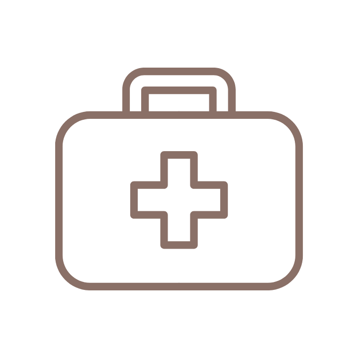 Outline drawing first aide symbol