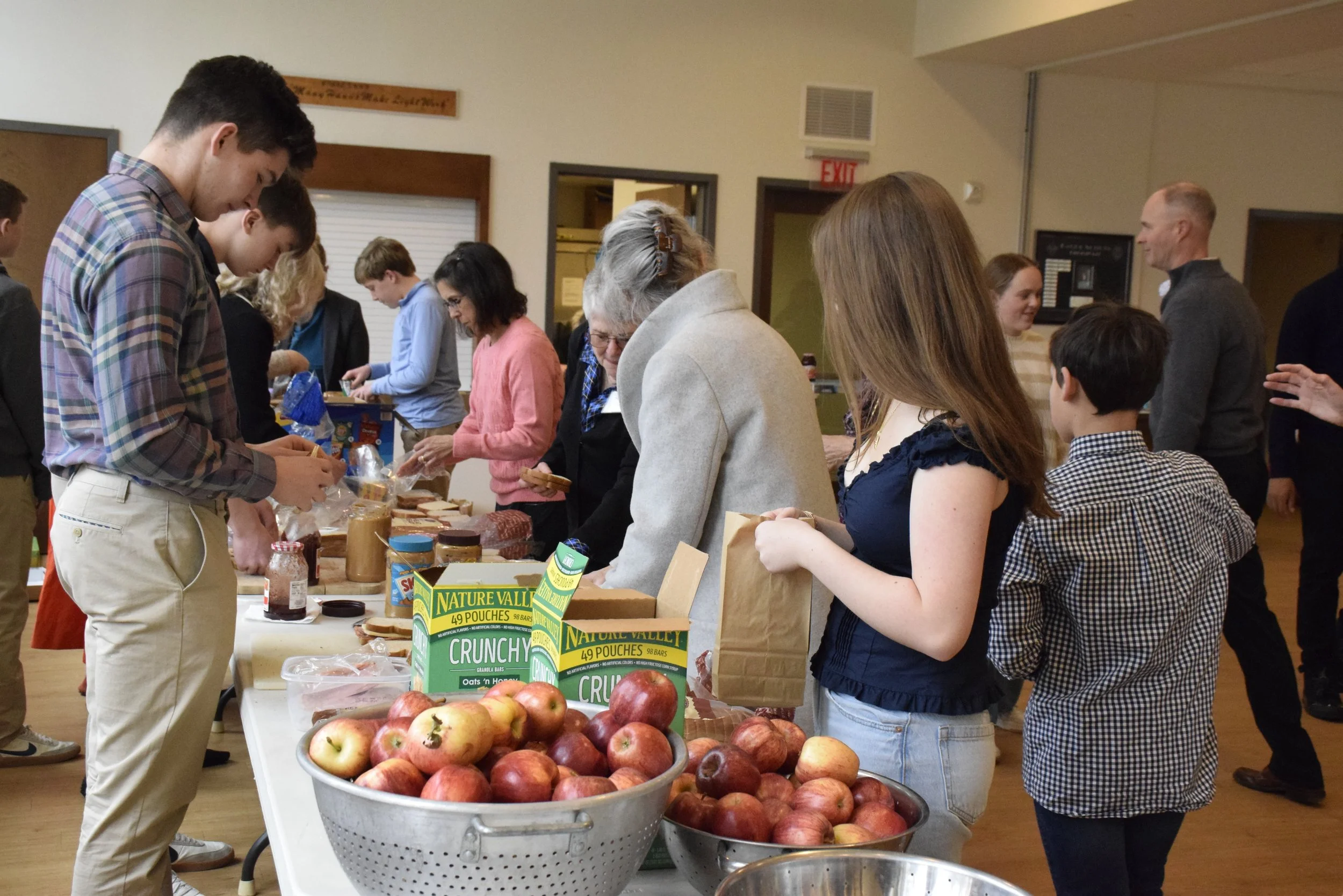 People making sandwiches