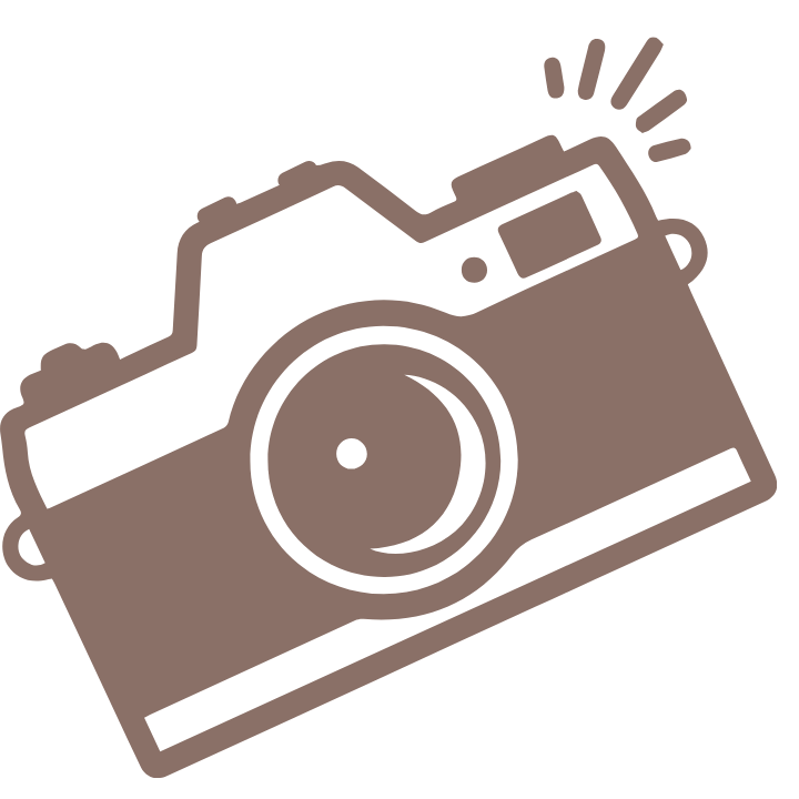 Icon of a camera with a flash indicator