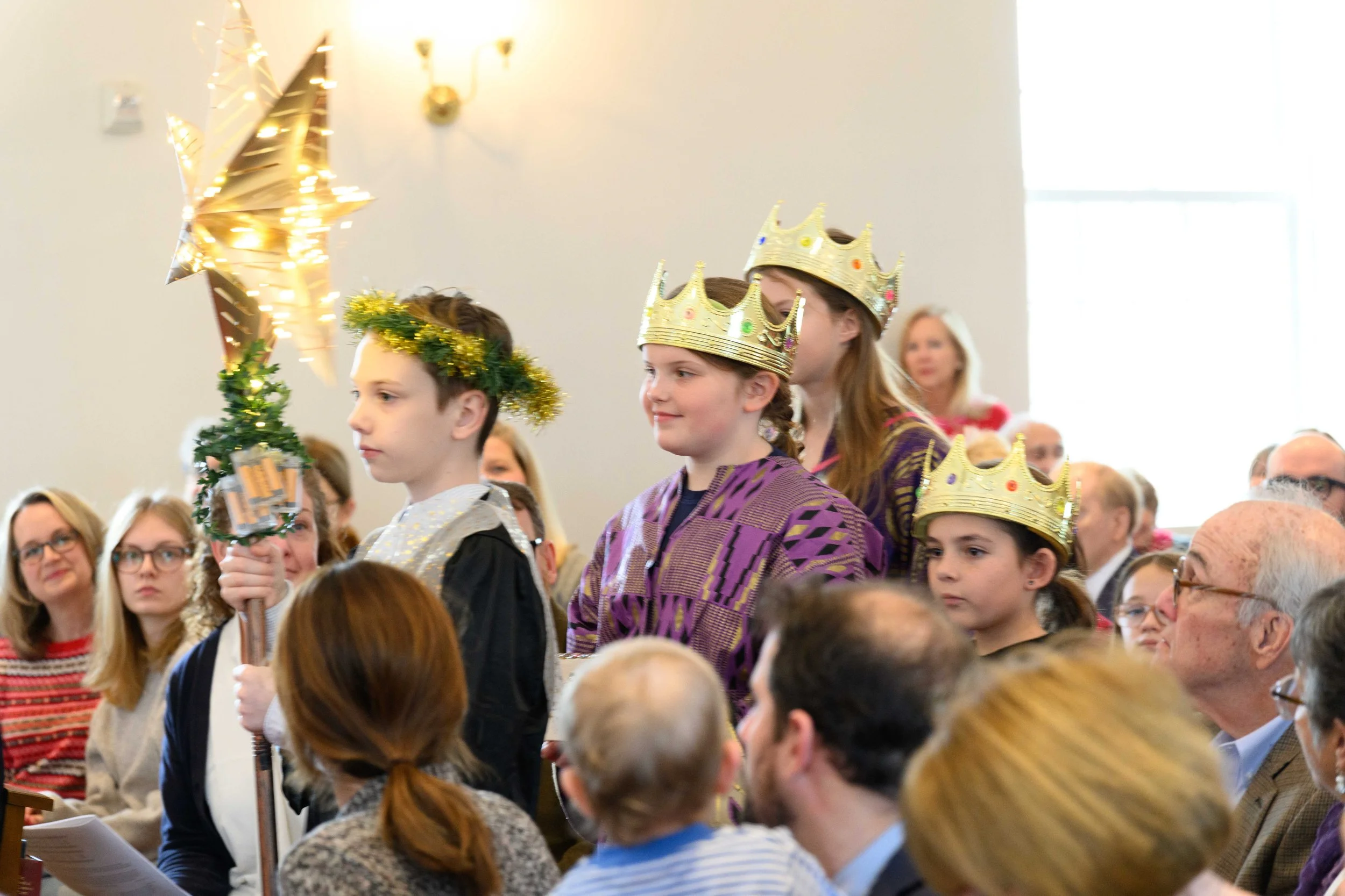 Children in a Christmas pageant.