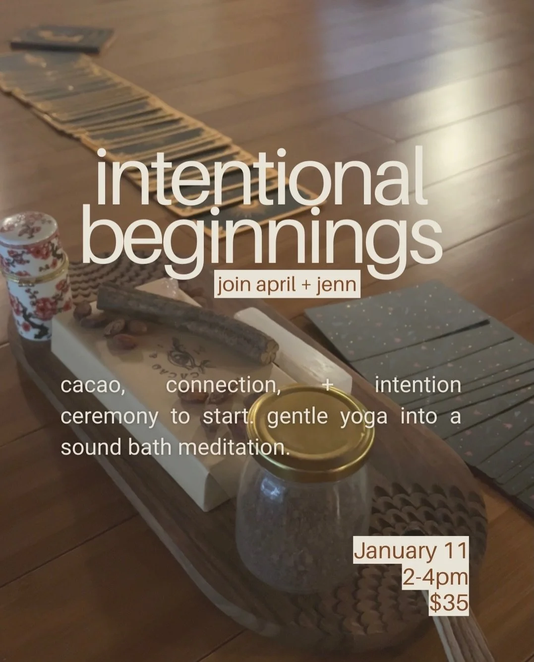 We&rsquo;re back at @metta_yoga for round 2 of our intentional drop ins. 👋✨

Join myself and @jenjennboben46 for INTENTIONAL BEGINNINGS. This workshop is designed to help you enter the new year with clarity, warmth, and a deeper connection to yourse