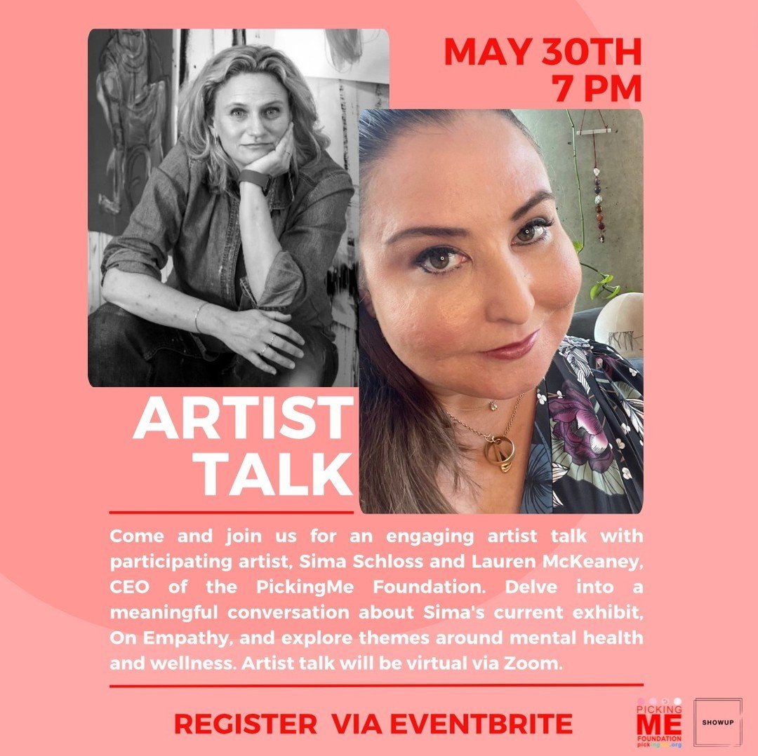 ARTIST TALK ⁠
⁠
Come and join us for an engaging artist talk with participating artist, Sima Schloss and Lauren McKeaney, CEO of the PickingMe Foundation. Delve into a meaningful conversation about Sima's current exhibit, On Empathy, and explore them