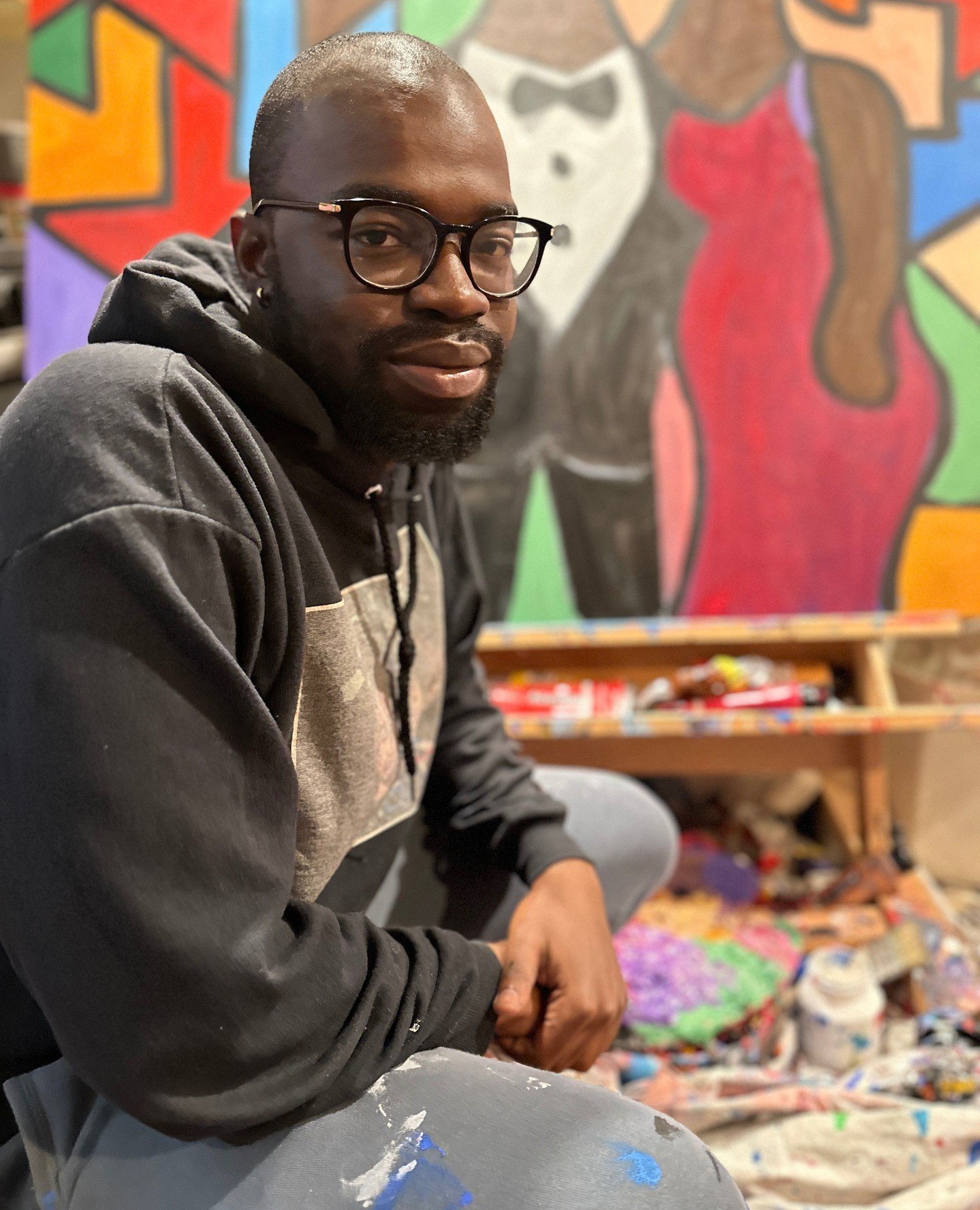We're back with another #StudioVisitSunday and we're pleased to present the work of Kenny Delino!⁠
⁠
Kenny Delino (b. 1998) is a Haitian-American artist based in Boston. He began painting in 2020 in the midst of the global pandemic. Through his art, 