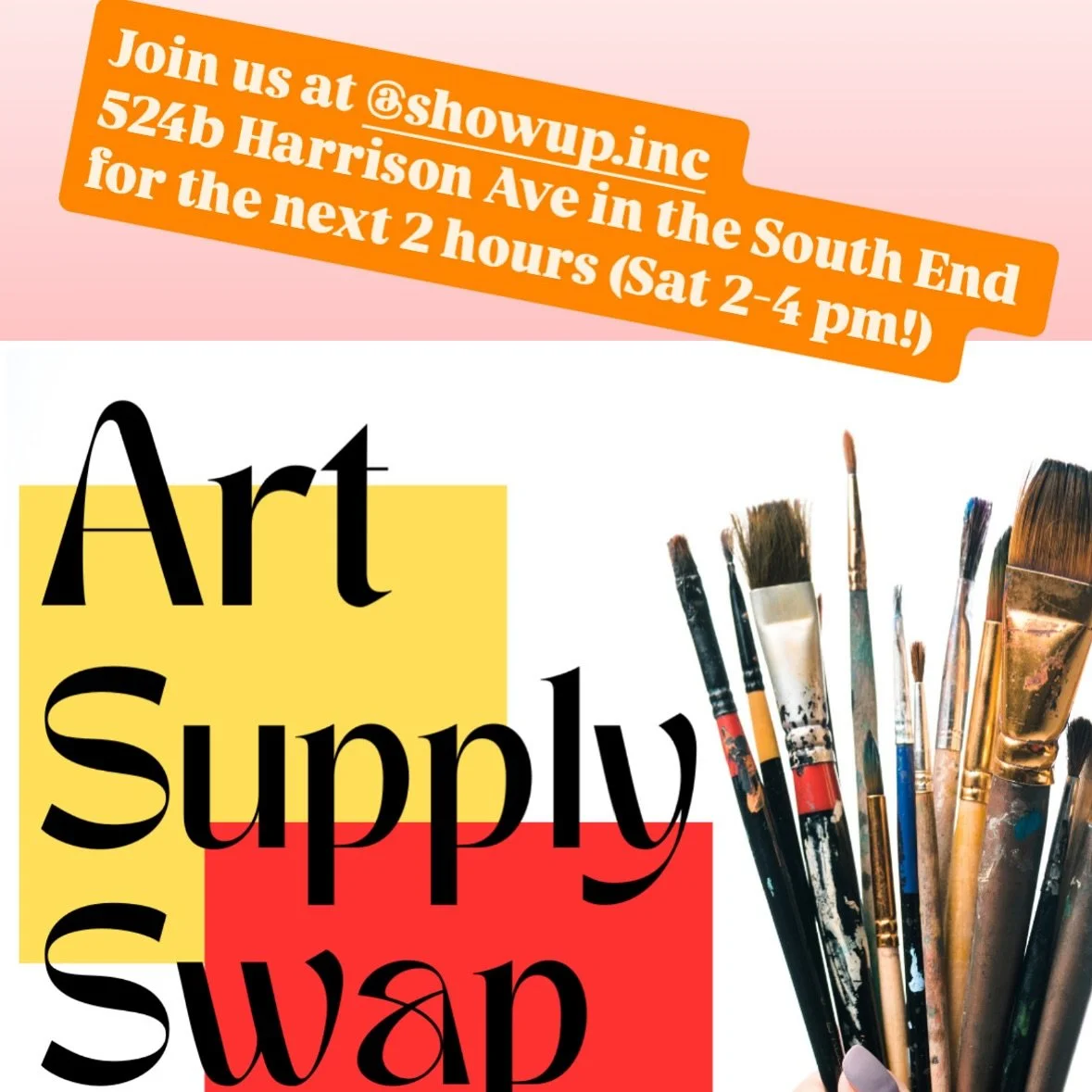Saturday 10/11 until 4 pm @showup.inc