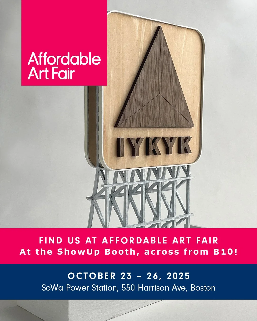 NEXT WEEK…โ 
โ 
Catch ShowUp at Boston’s first Affordable Art Fair! We’re honored to take part in this exciting event!โ 
•โ 
We’ll be presenting ๐๐๐ ๐๐ฉ ๐๐ค!: ๐๐๐จ๐๐ค๐ฃ๐จ ๐ค๐ ๐ฝ๐ค๐จ๐ฉ๐ค๐ฃ’๐จ ๐พ๐๐ฉ๐๐ค ๐๐๐?