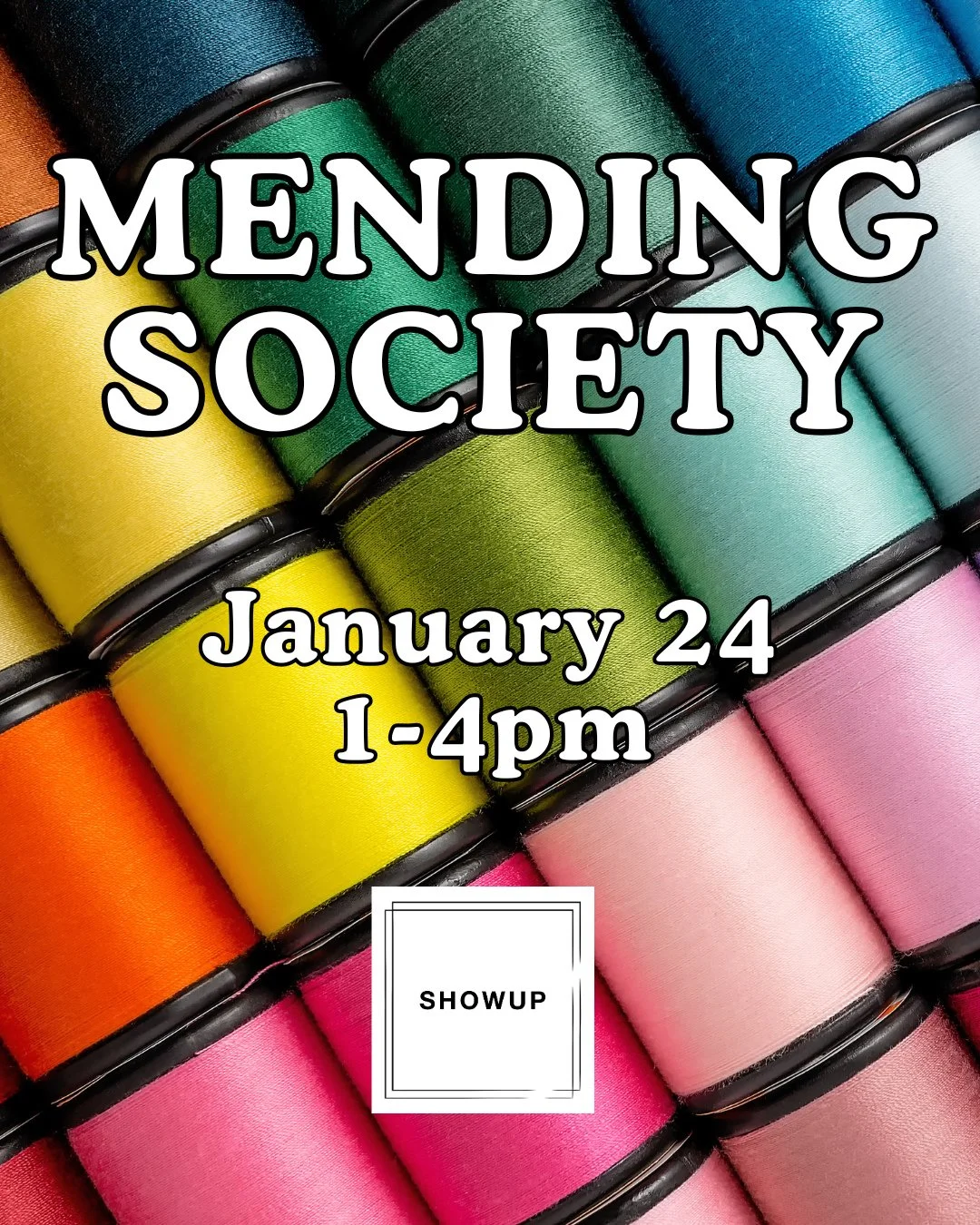UPCOMING EVENT✨️⁠
⁠
Join us on January 24th from 1pm to 4pm for the sixth edition of Mending Society! ⁠
⁠
Whether you have a hole that needs patching or a button that needs to be replaced, this event is perfect for repairing your well-worn garments a