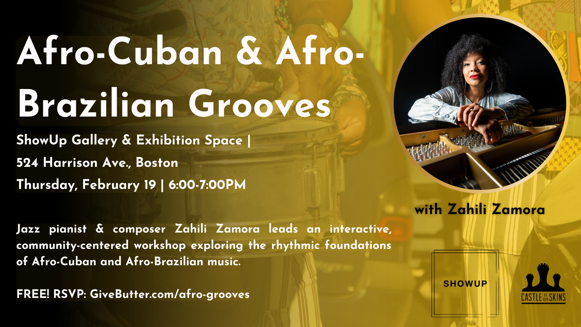 Afro-Cuban & Afro-Brazilian Grooves with Zahili Zamora