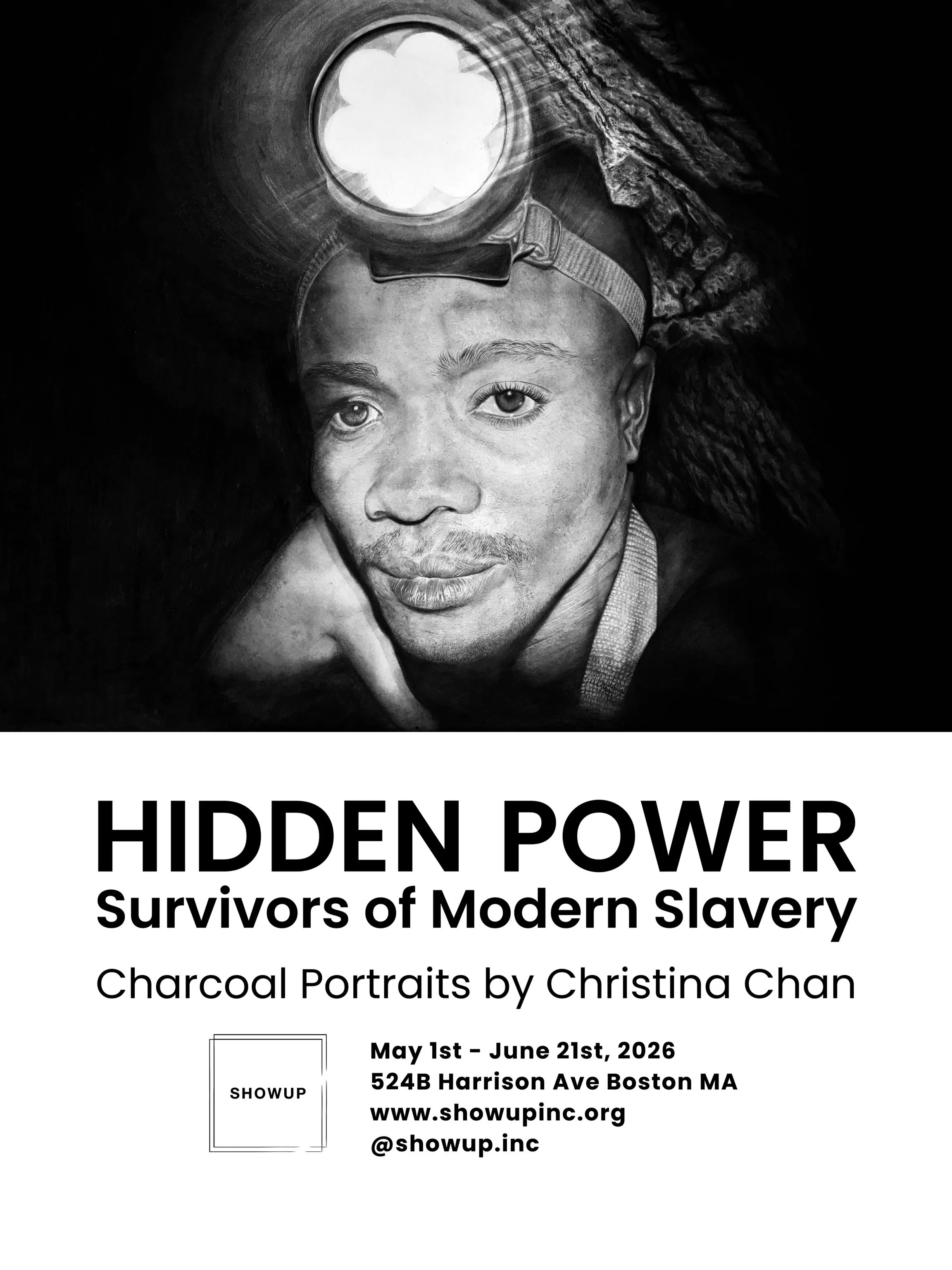 Join us this First Friday for the opening of our new exhibition @chance.portraits 

Hidden Power: Survivors of Modern Slavery presents Christina Chan&rsquo;s hyperrealistic drawings of survivors of modern slavery, including forced labor and sex traff