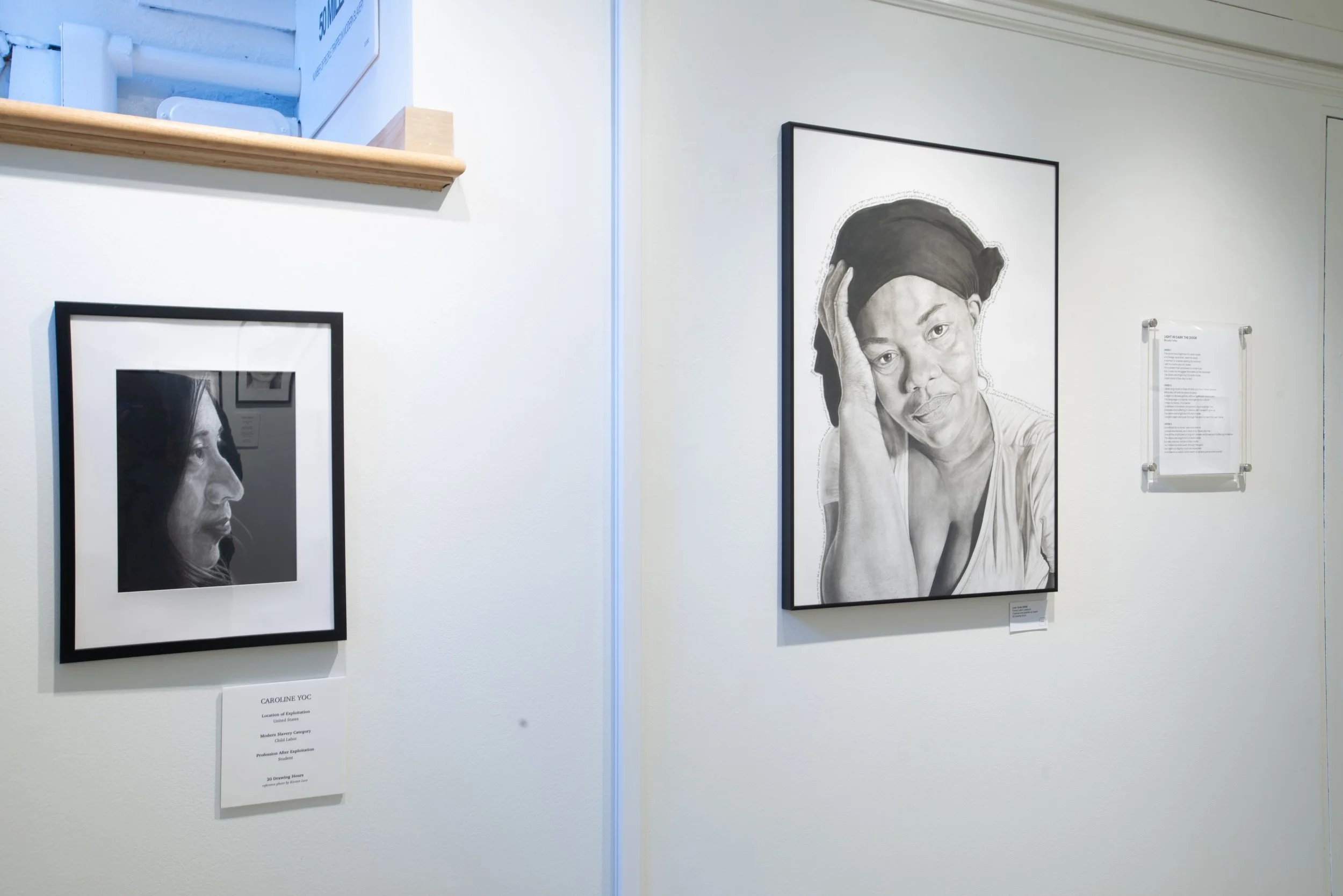 As we approach the end of the month, make sure to come by and see &ldquo;Hidden Power: Survivors of Modern Slavery&rdquo; by @chance.portraits, on view through June 21st.

Visitors are encouraged to question the hidden cost behind familiar products a