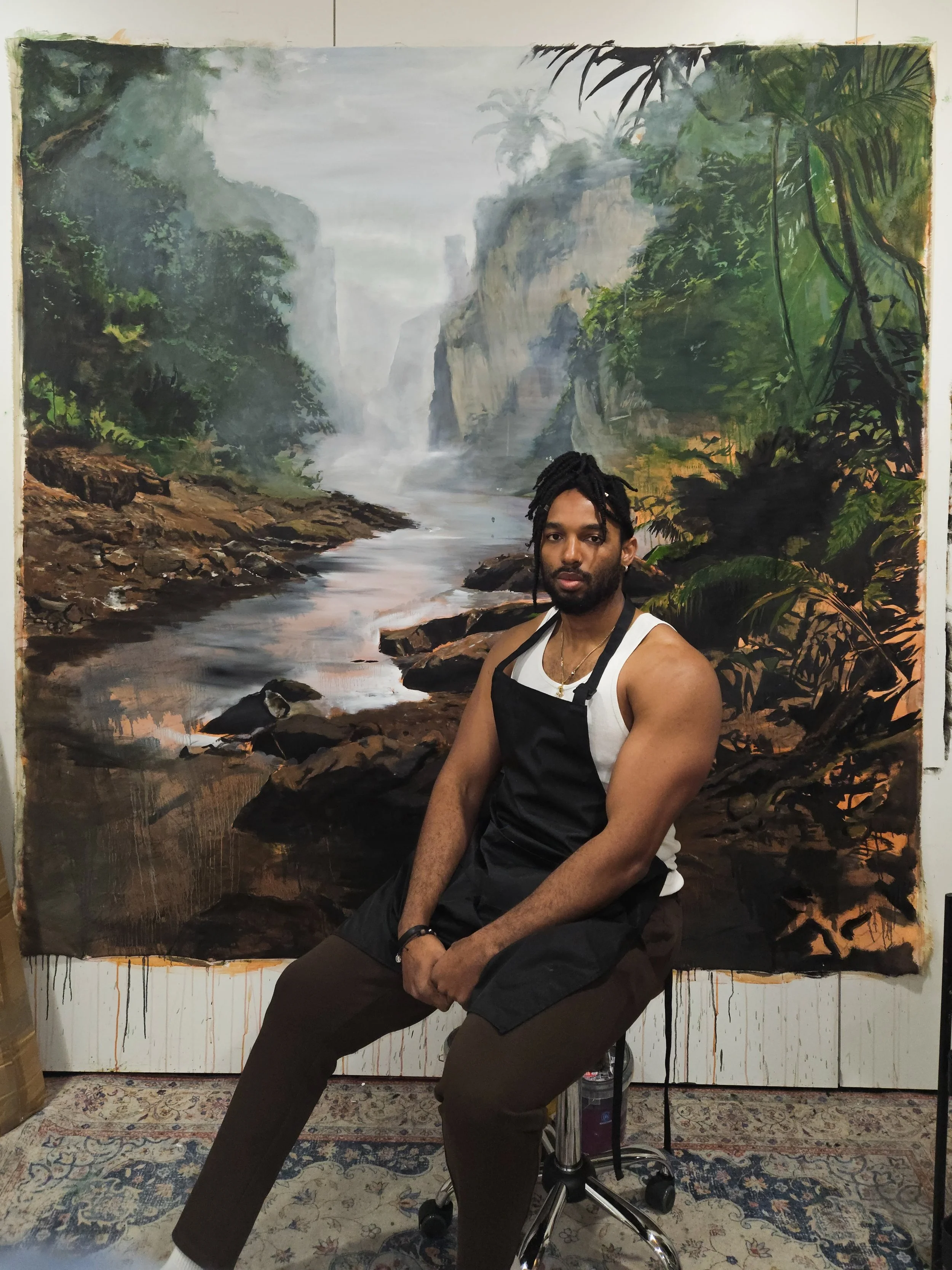 @hope_the_artist for this week&rsquo;s studio Sunday🌱

We&rsquo;re sharing a closer look at the details. Swipe through to see the layers, and process that go into each painting.

Hope Bartley is a Munich-based artist and architect whose work explore