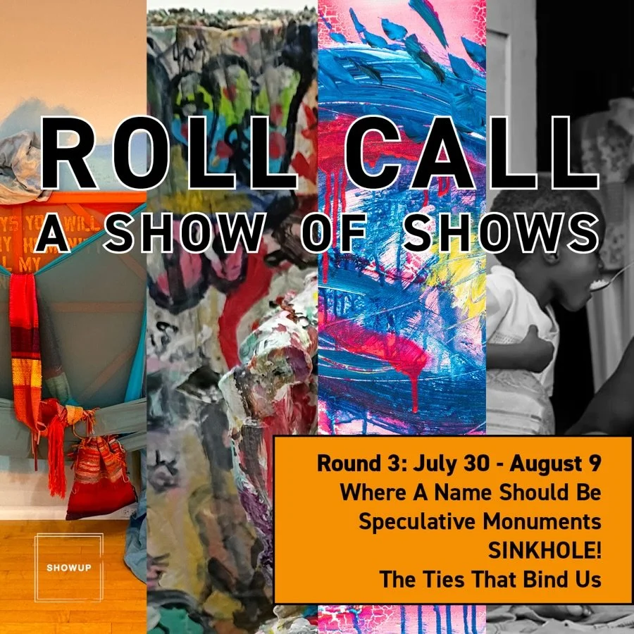 Roll Call Round 3 opens tomorrow!!🫟

Come by ShowUp Gallery on Thursday, July 30, from 5&ndash;8 PM. Come explore the art, meet the artists, and have a great time! We&rsquo;d love to see you! ✨

Participating artists 

@dspalmer 
@dinagjertsen 
@car