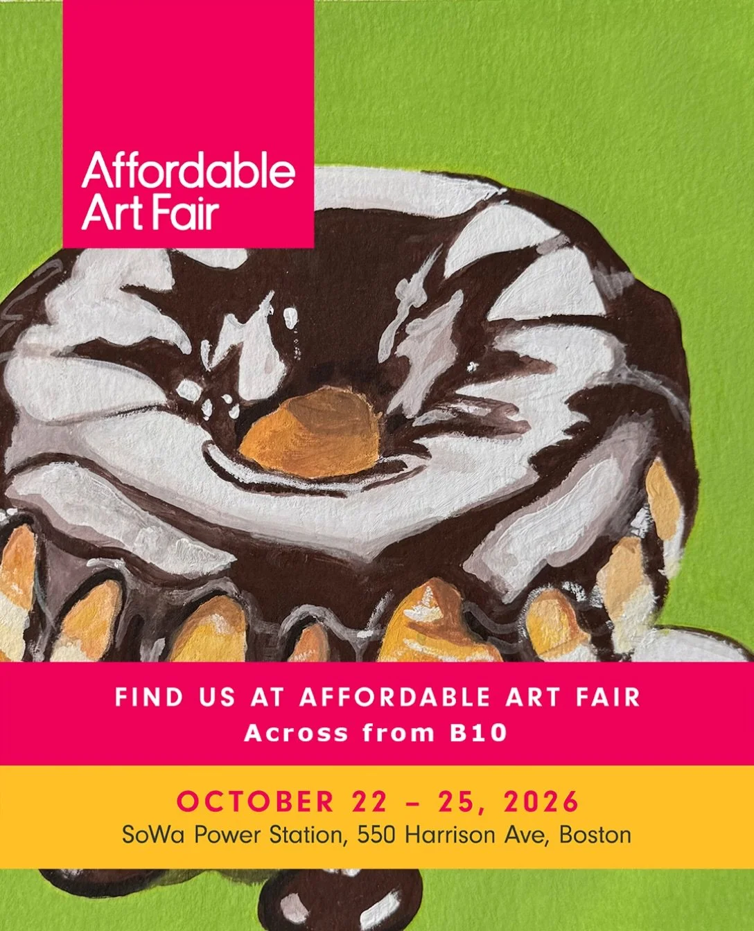 Just TWO days away from the @affordableartfairboston !! 💌

We&rsquo;re so excited to introduce you all to Immovable Feast, Show Up&rsquo;s exhibition at this year&rsquo;s fair! 🍽️

Join us for opening night this Thursday and get a first look at the