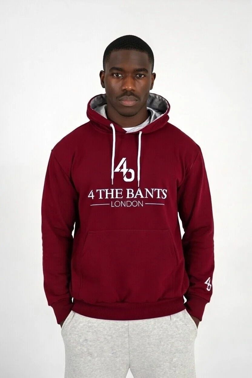 Men's - Hooded Sweater - Maroon Red - Series 2
